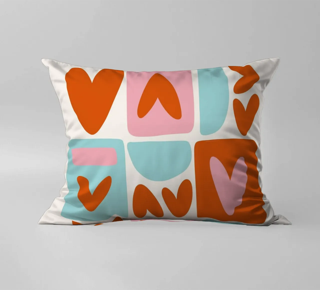 Modern Shape Pattern | Abstract Grid Print cojín de NorwesClub