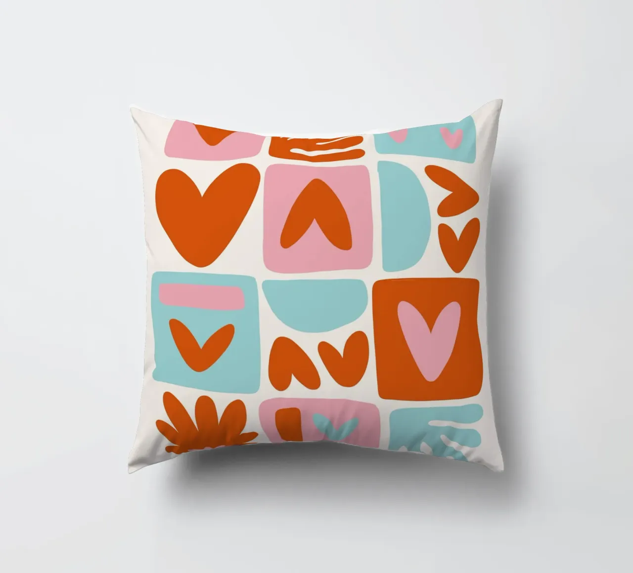 Modern Shape Pattern | Abstract Grid Print cojín de NorwesClub