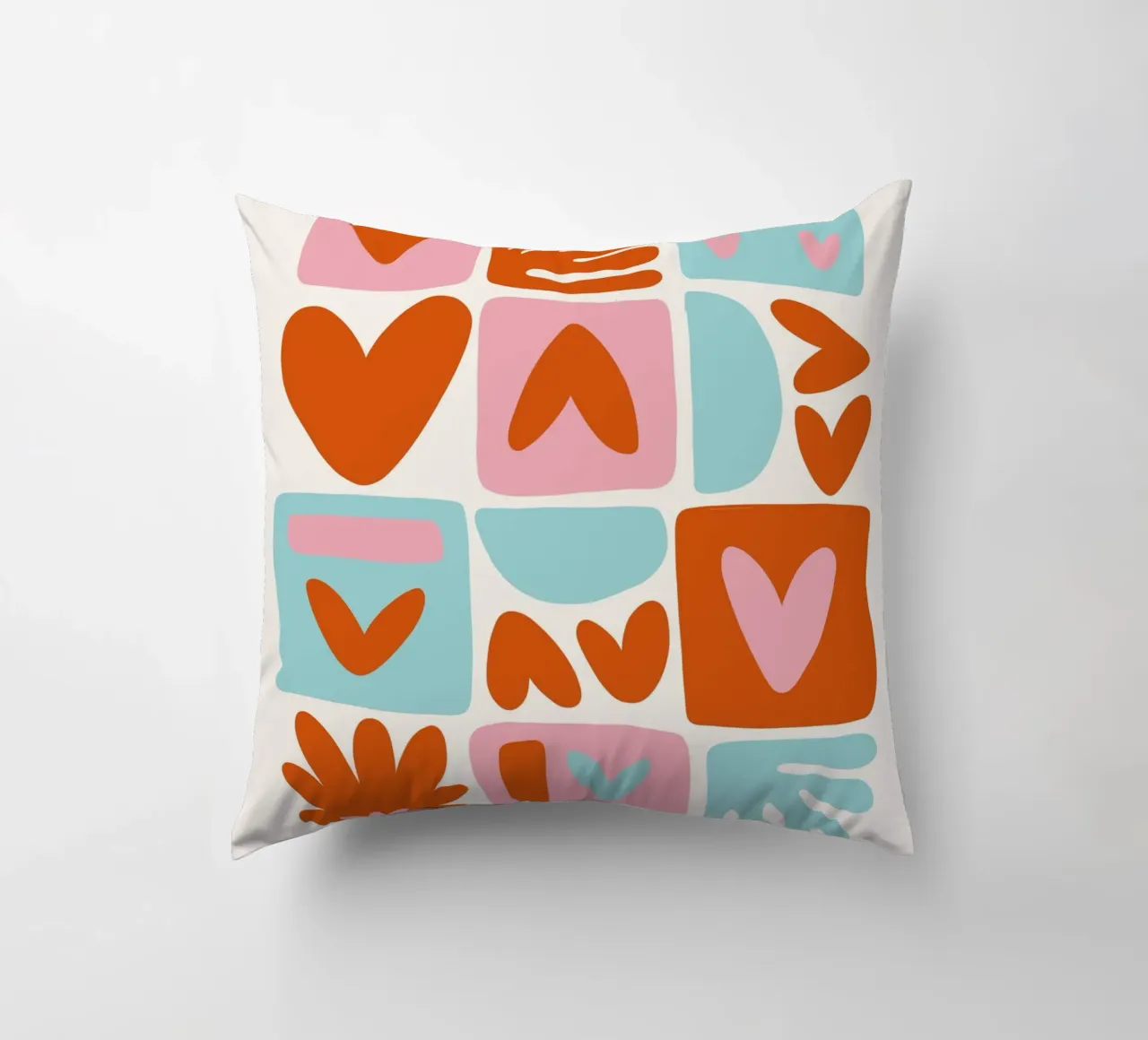 Modern Shape Pattern | Abstract Grid Print cojín de NorwesClub