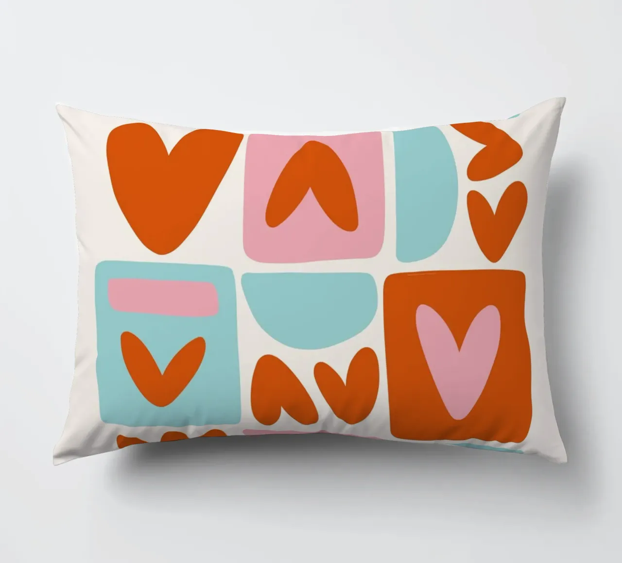 Modern Shape Pattern | Abstract Grid Print cojín de NorwesClub