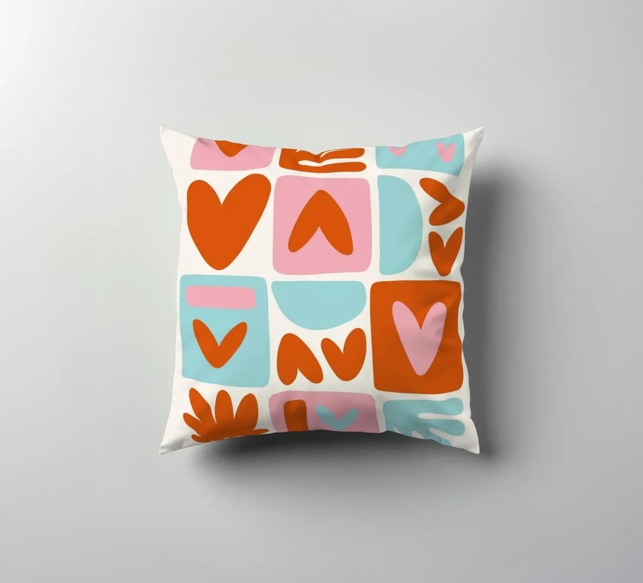 Modern Shape Pattern | Abstract Grid Print cojín de NorwesClub