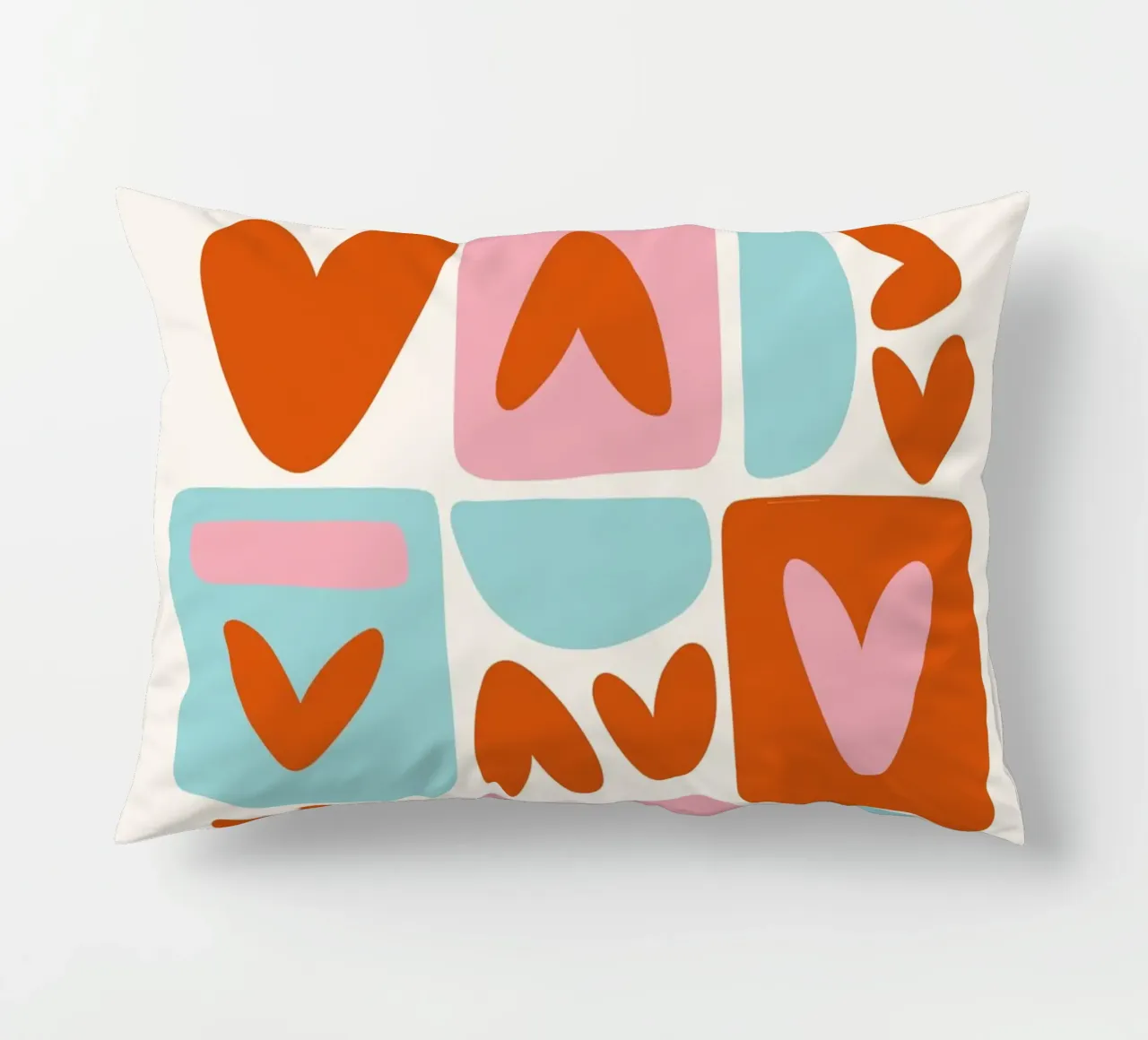 Modern Shape Pattern | Abstract Grid Print cojín de NorwesClub