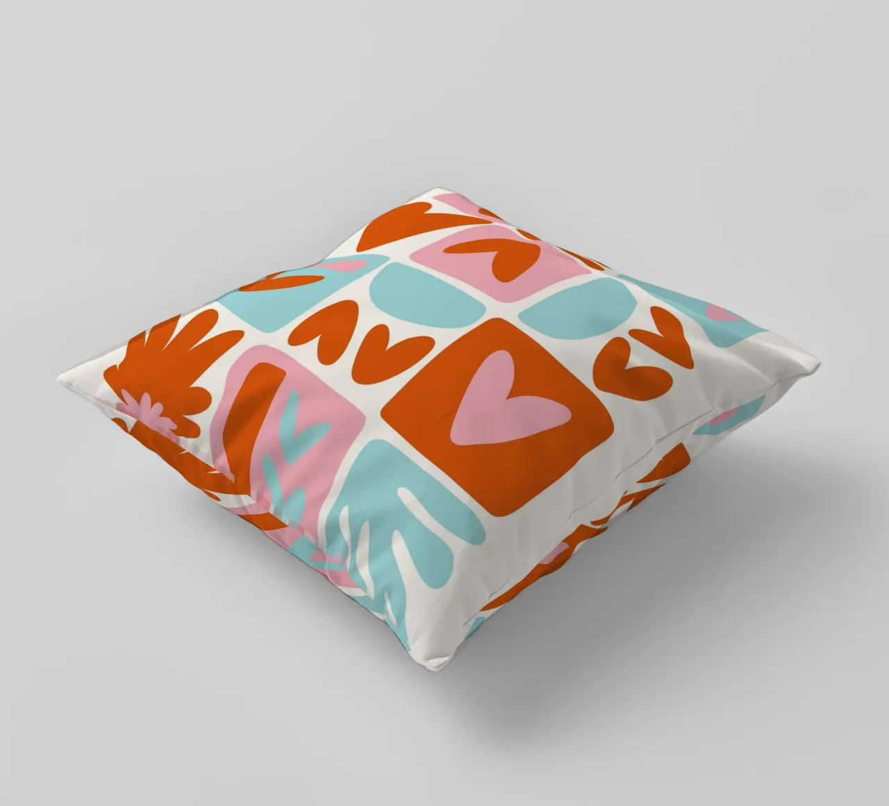 Modern Shape Pattern | Abstract Grid Print cojín de NorwesClub
