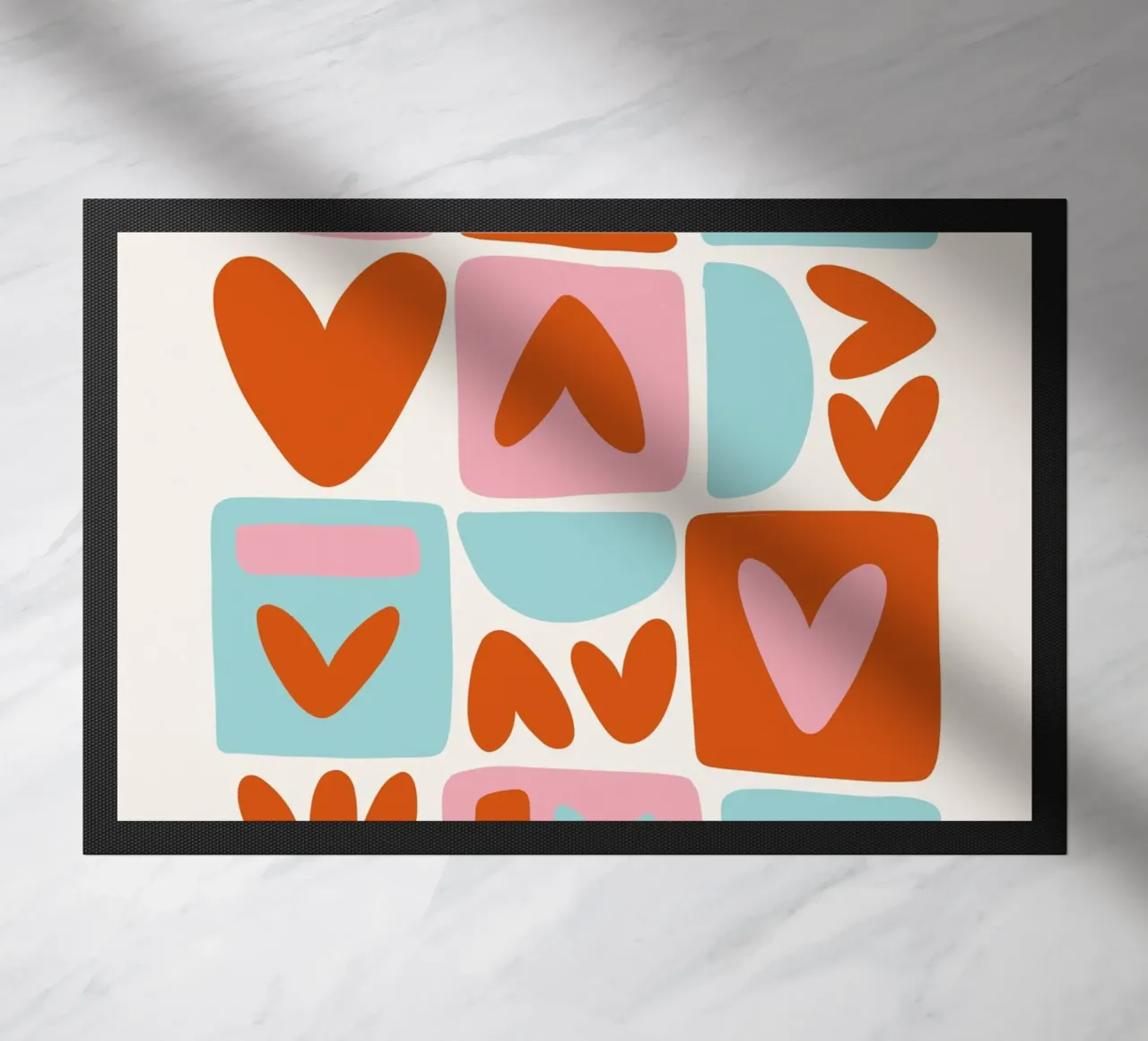 Modern Shape Pattern | Abstract Grid Print felpudo de NorwesClub