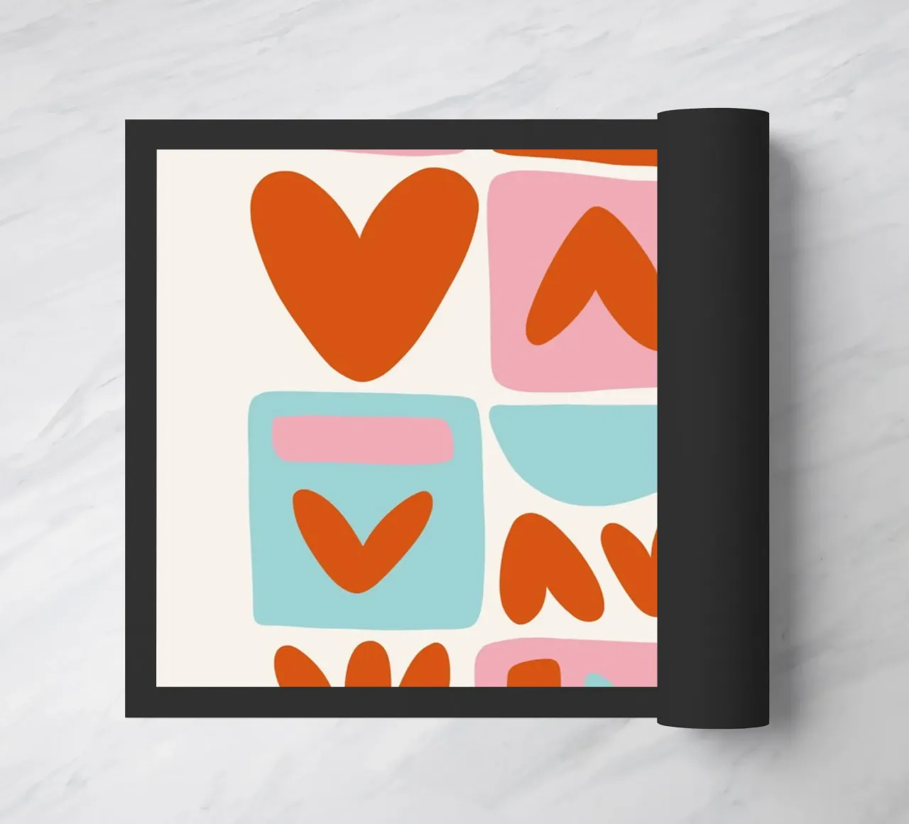 Modern Shape Pattern | Abstract Grid Print felpudo de NorwesClub