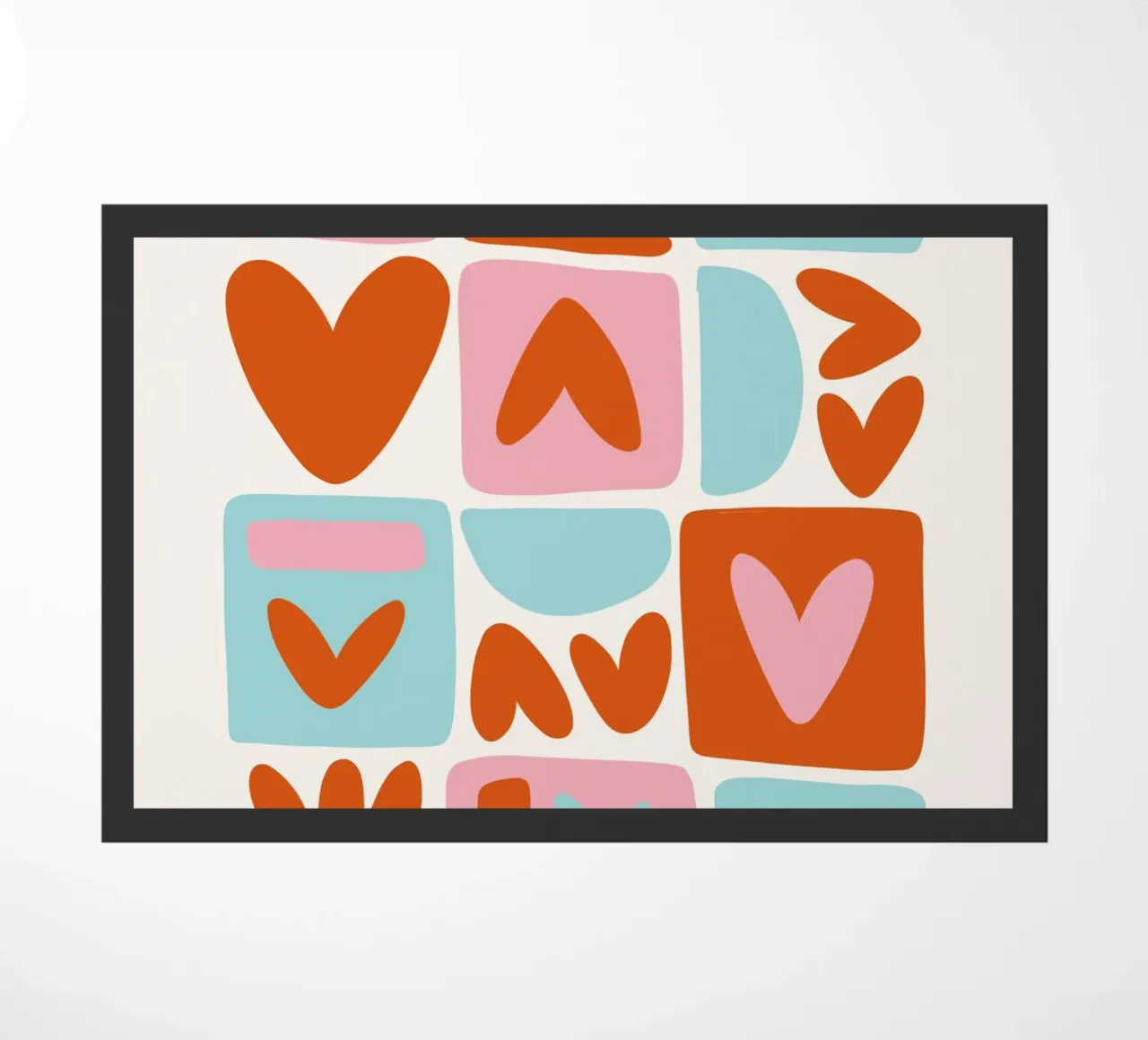 Modern Shape Pattern | Abstract Grid Print felpudo de NorwesClub