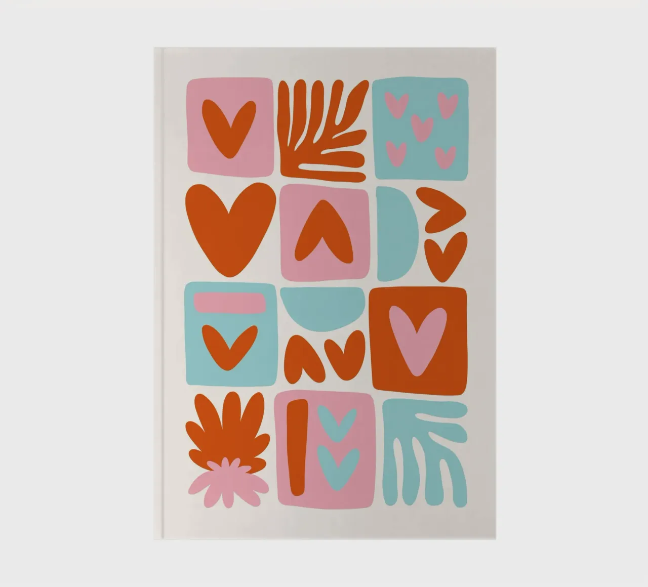Modern Shape Pattern | Abstract Grid Print cuaderno de NorwesClub