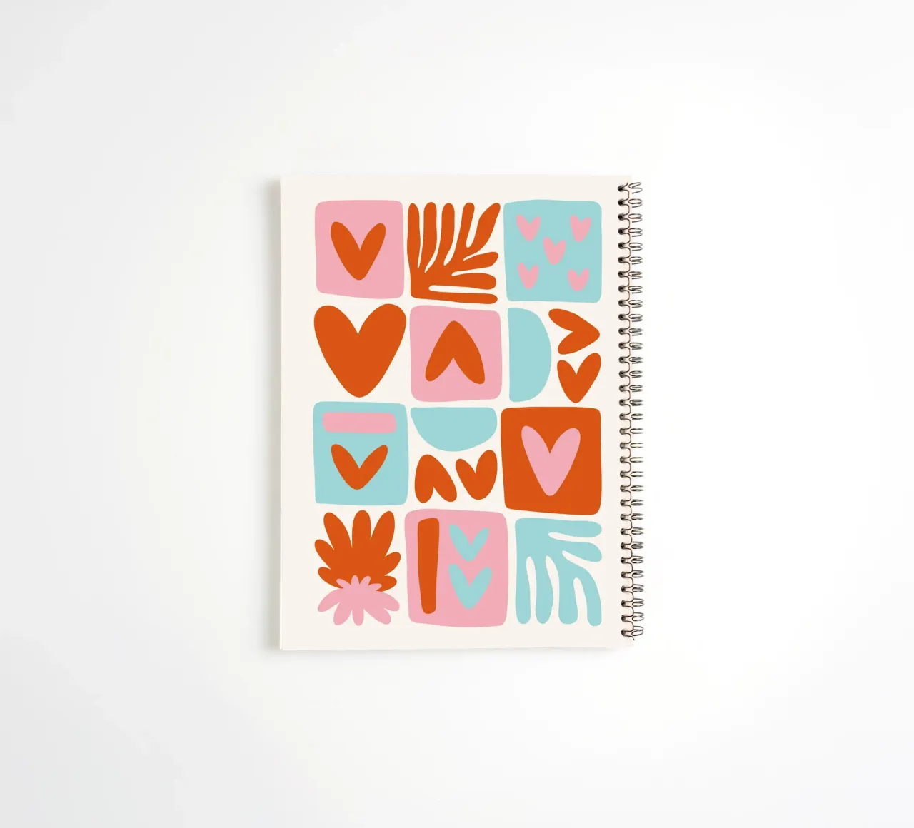 Modern Shape Pattern | Abstract Grid Print spiral notebook by NorwesClub
