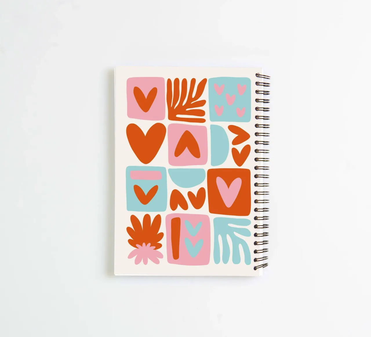 Modern Shape Pattern | Abstract Grid Print spiral notebook by NorwesClub