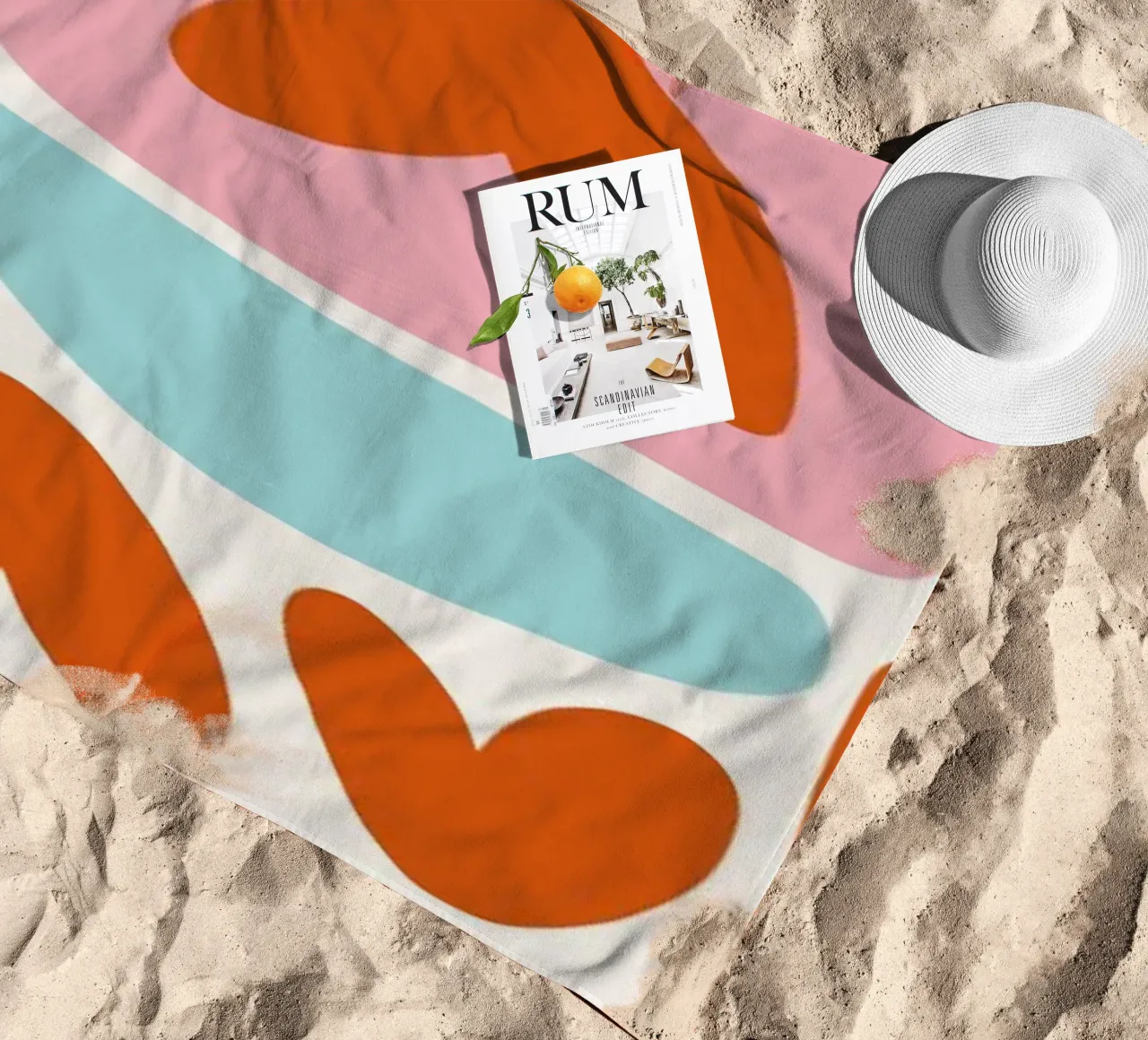 Modern Shape Pattern | Abstract Grid Print toalla de playa de NorwesClub