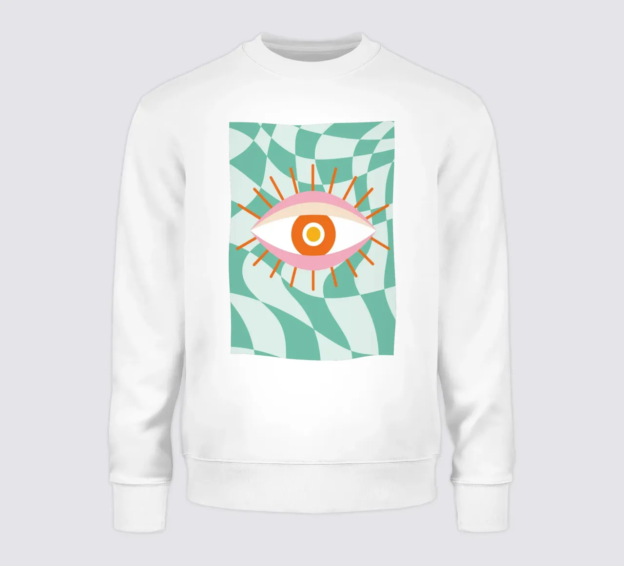Eye Art | Abstract Oog Grafisch Ontwerp Print sweatshirt van NorwesClub