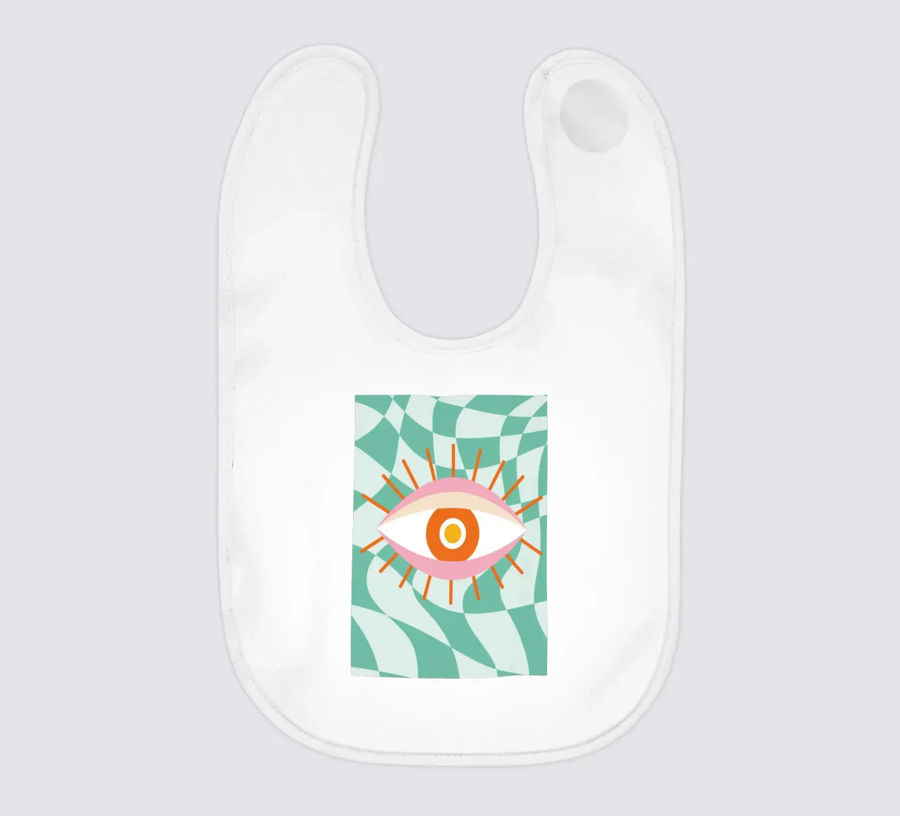 Eye Art | Abstract Oog Grafisch Ontwerp Print baby slabbetje van NorwesClub