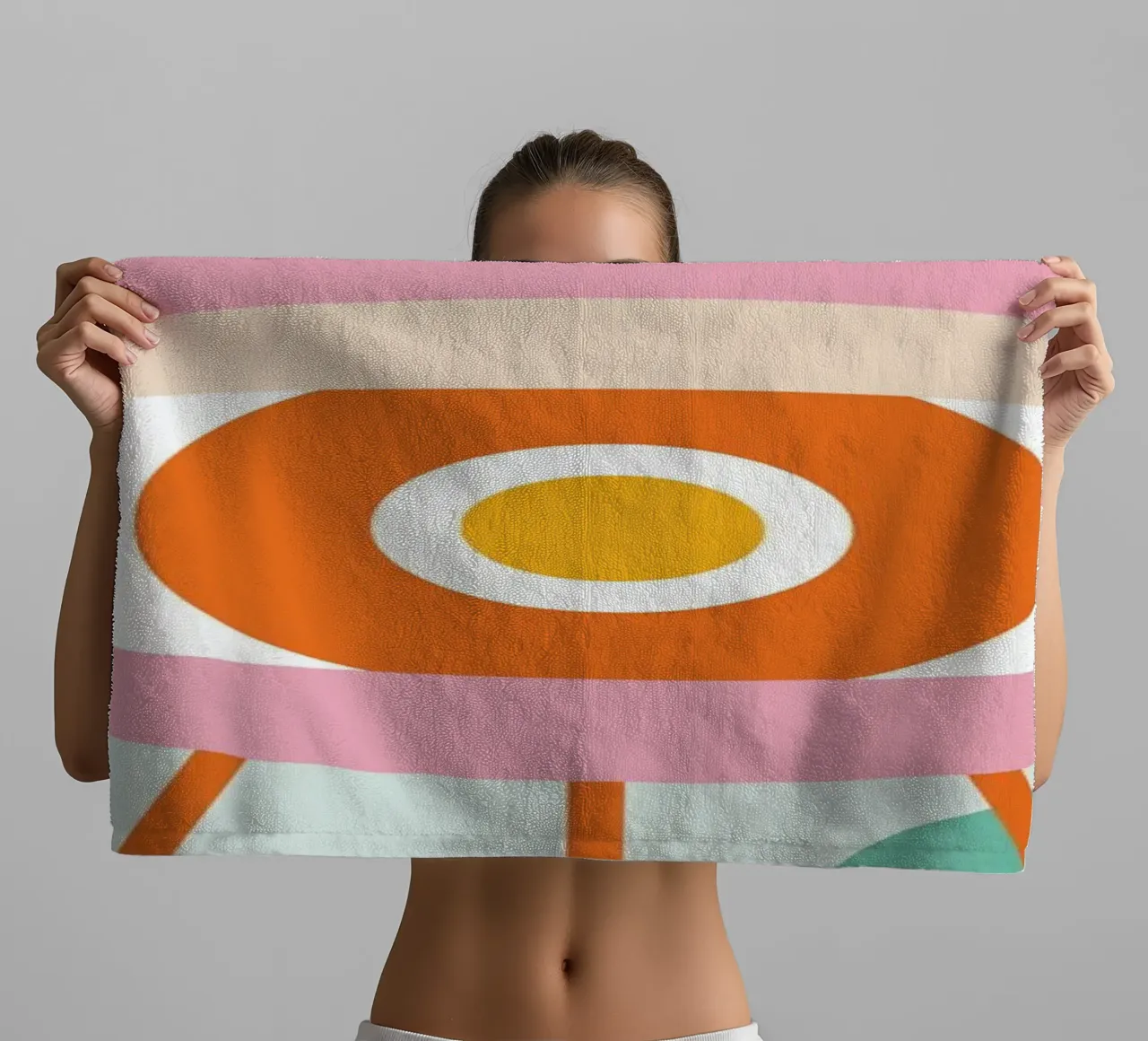 Eye Art | Abstract Oog Grafisch Ontwerp Print badhanddoek van NorwesClub