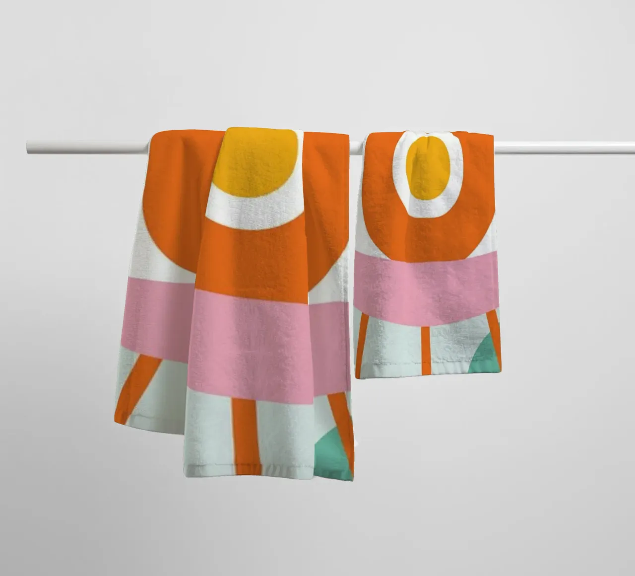 Eye Art | Abstract Oog Grafisch Ontwerp Print badhanddoek van NorwesClub