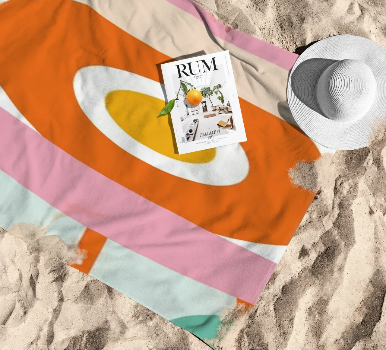 Eye Art | Abstract Oog Grafisch Ontwerp Print strandhanddoek van NorwesClub