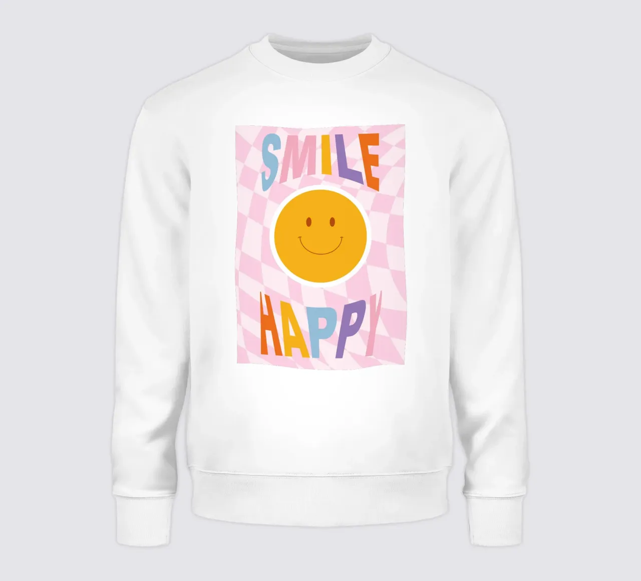 Happy Vibes Art | Stampa Groovy Smile Happy felpa da NorwesClub