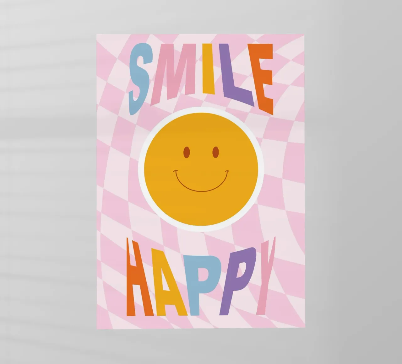 Happy Vibes Art | Stampa Groovy Smile Happy pellicola backlit da NorwesClub