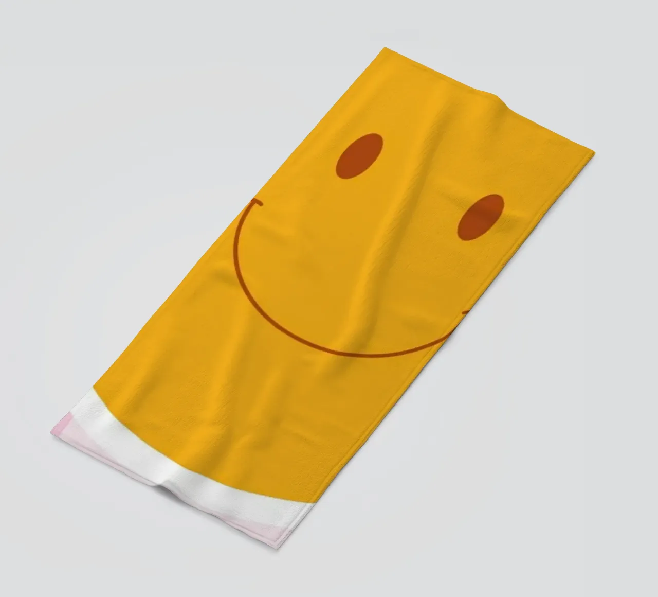 Happy Vibes Art | Groovy Smile Happy Print beach towel by NorwesClub