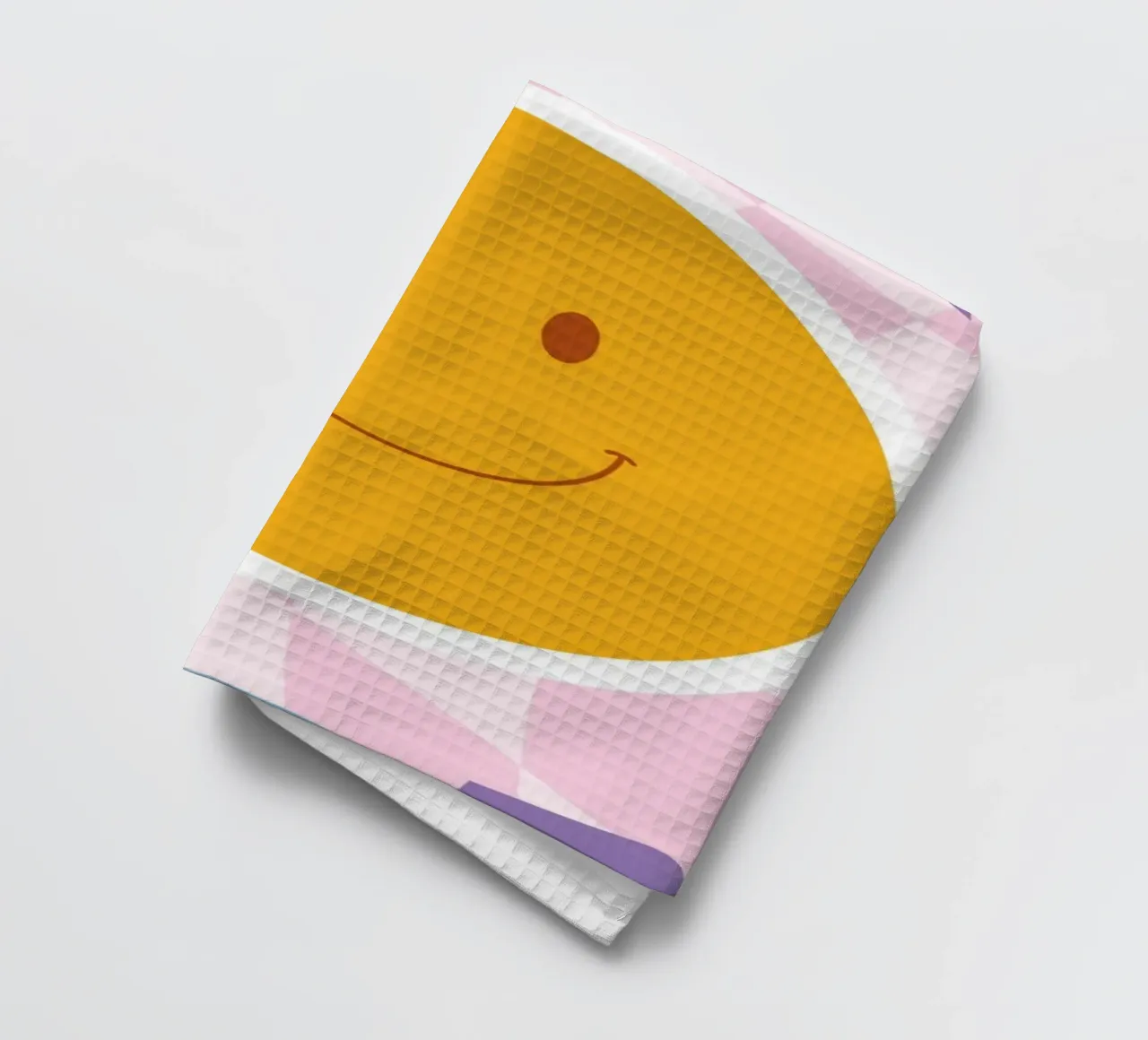 Happy Vibes Art | Groovy Smile Happy Print torchon de NorwesClub