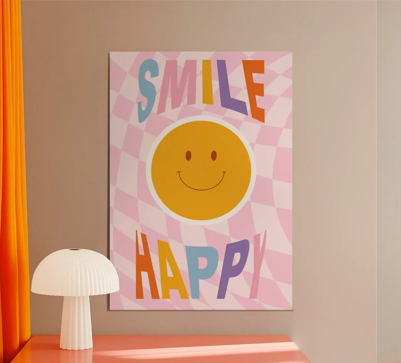 Happy Vibes Art | Stampa Groovy Smile Happy poster da NorwesClub