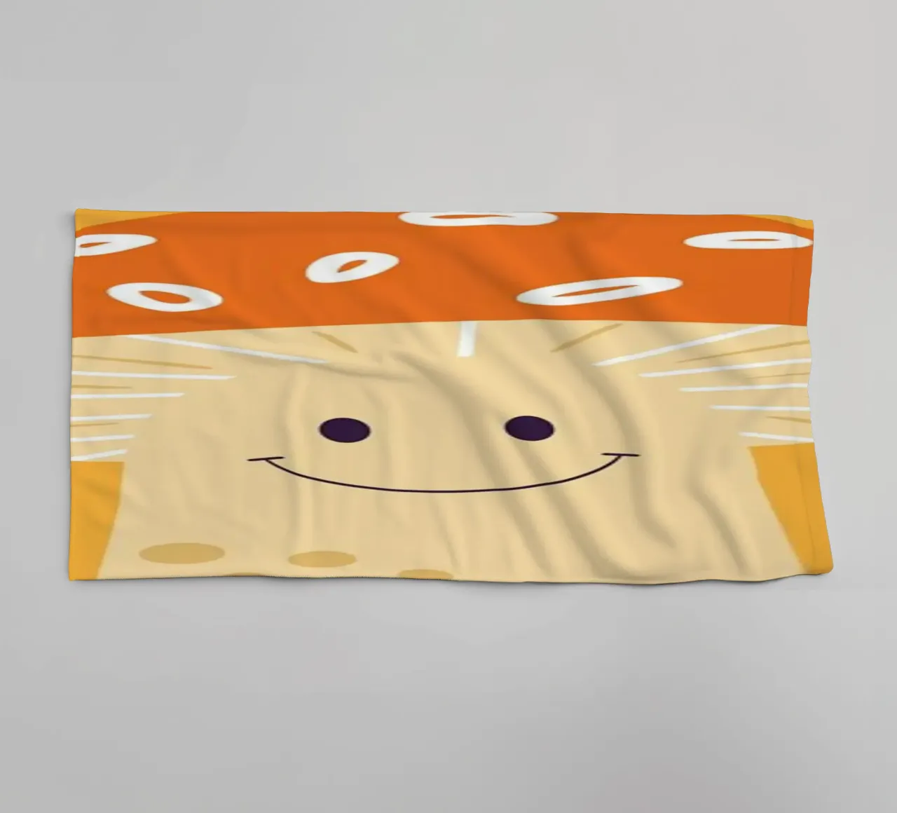Mushroom Art | Friendly Hello Mushroom Print towel by NorwesClub