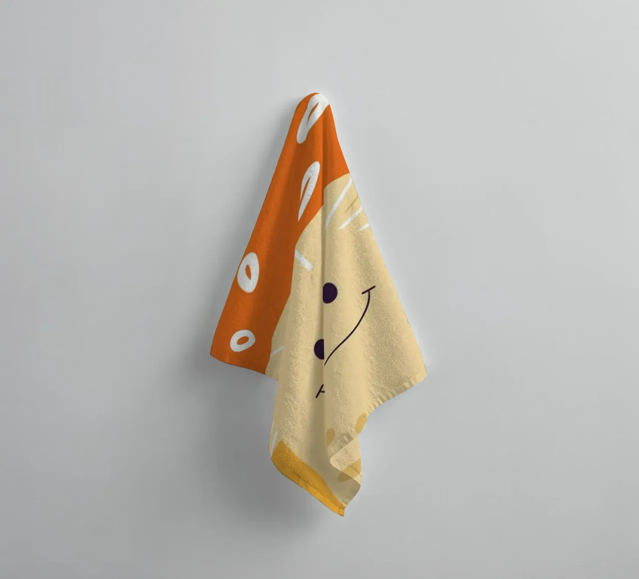 Mushroom Art | Friendly Hello Mushroom Print towel by NorwesClub