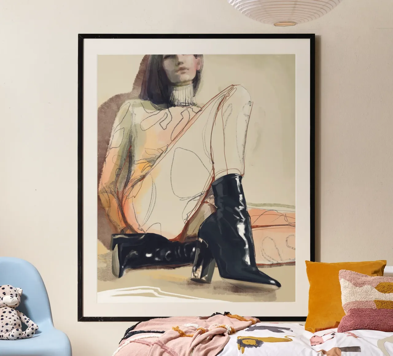 Ronda poster con telaio in alluminio da Anja Karboul