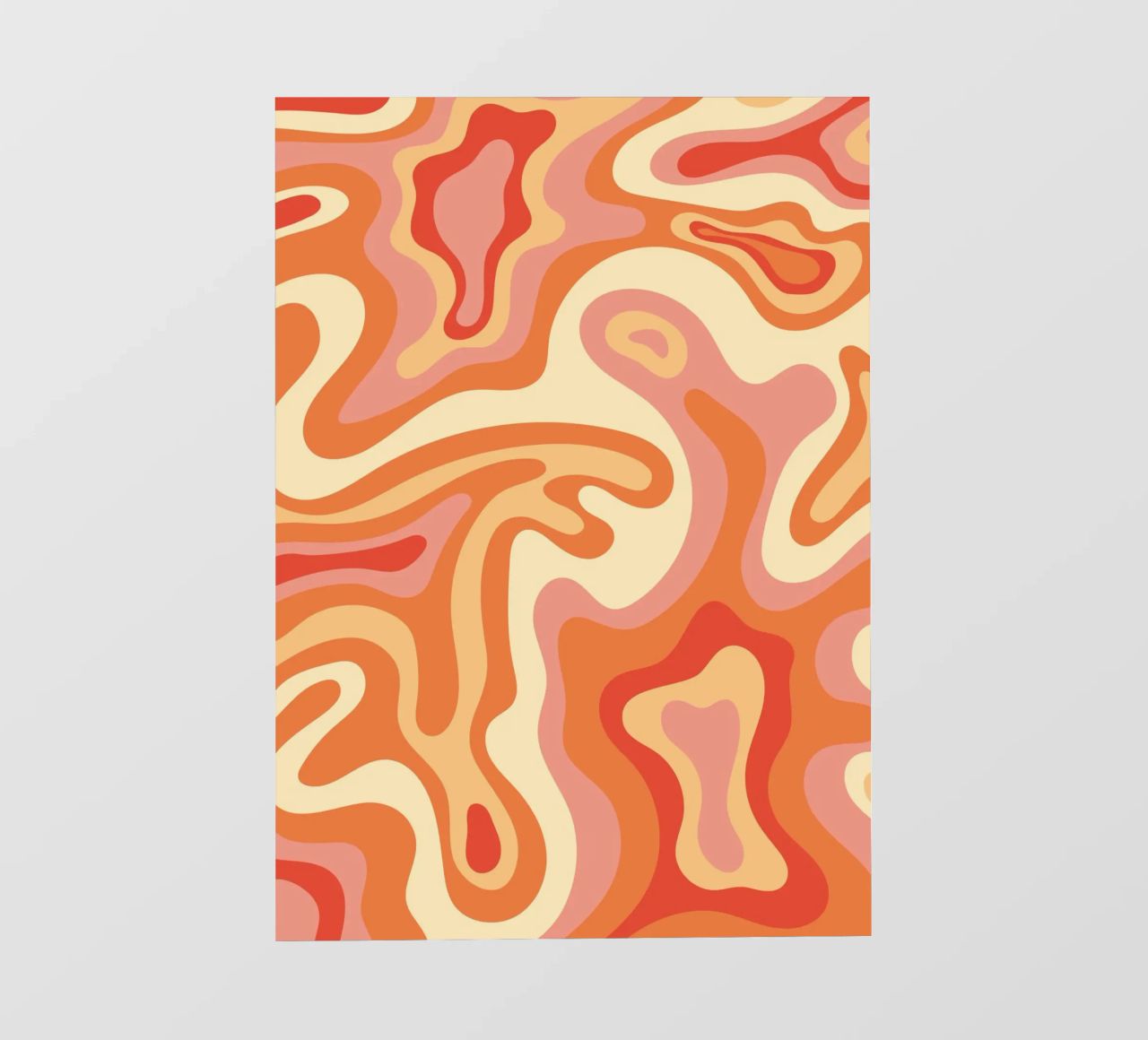 Stampa di arte grafica astratta e forme organiche fluenti telo in pvc da NorwesClub