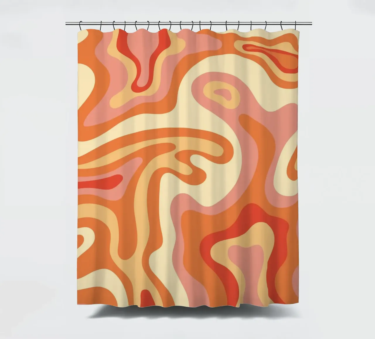 Abstract Graphic Art | Flowing Organic Shapes Print shower curtain by NorwesClub