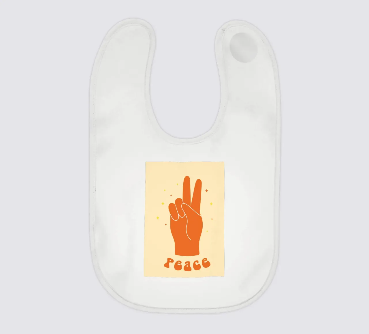 Design grafico groovy | Segno di pace stampato a mano bavaglino da NorwesClub
