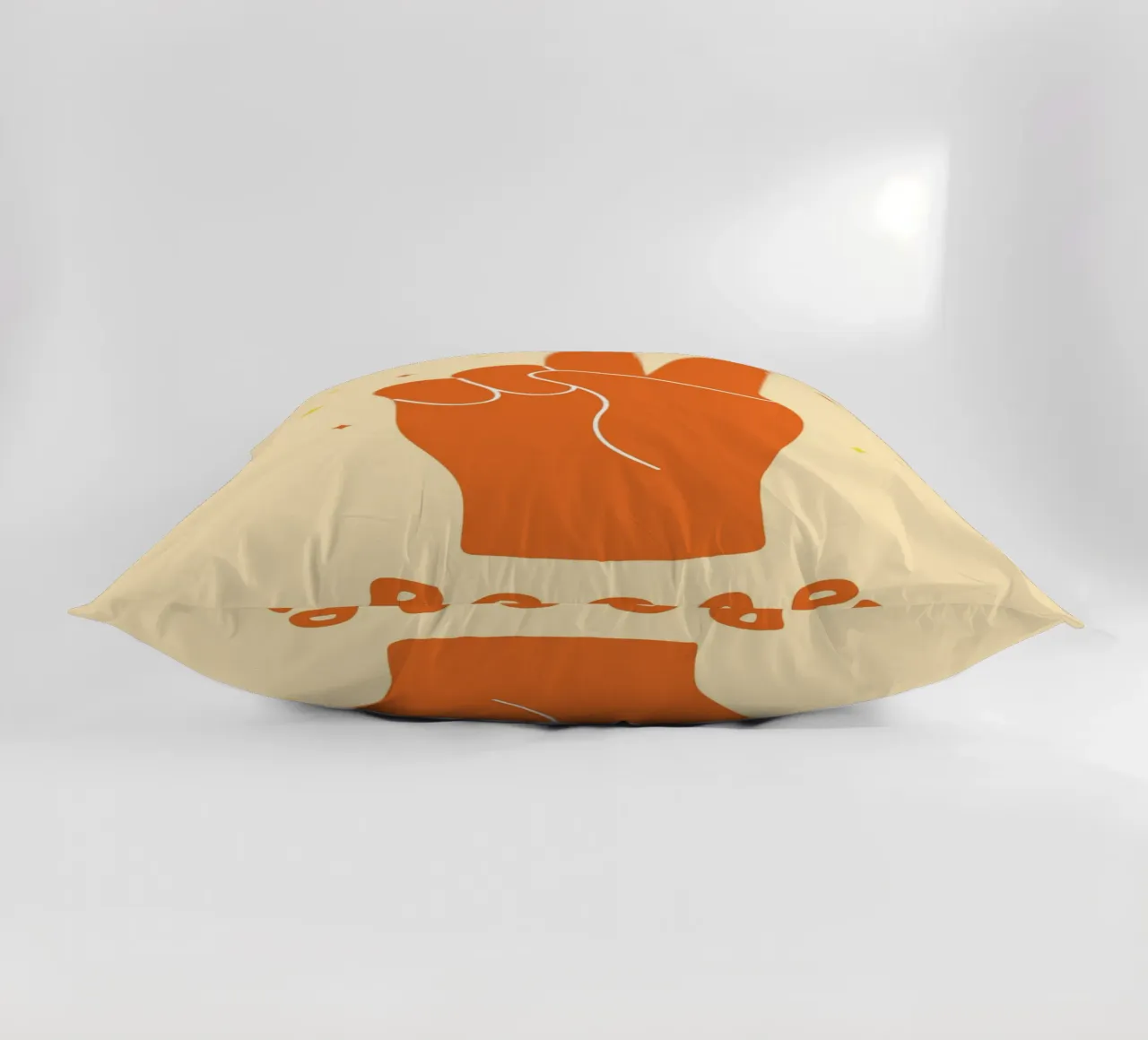 Design grafico groovy | Segno di pace stampato a mano cuscino da NorwesClub