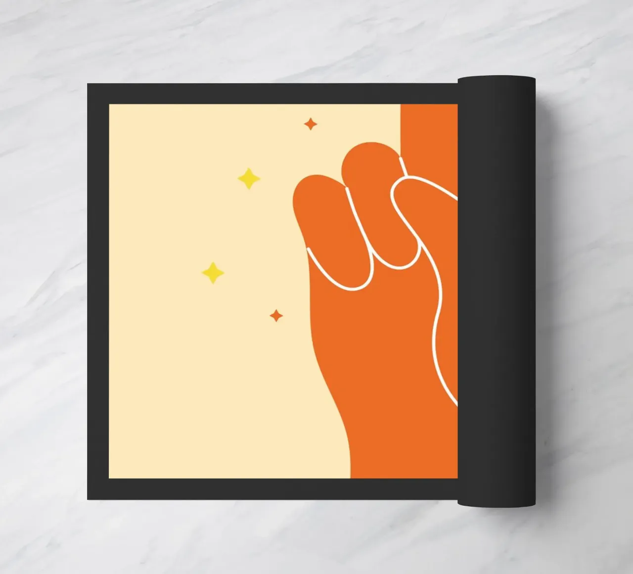 Design grafico groovy | Segno di pace stampato a mano zerbino da NorwesClub