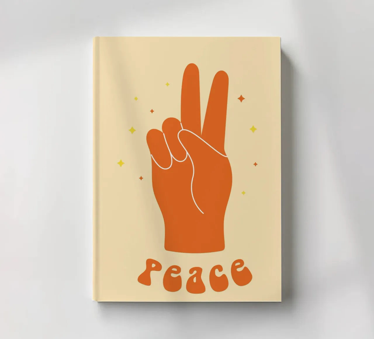 Design grafico groovy | Segno di pace stampato a mano diario da NorwesClub