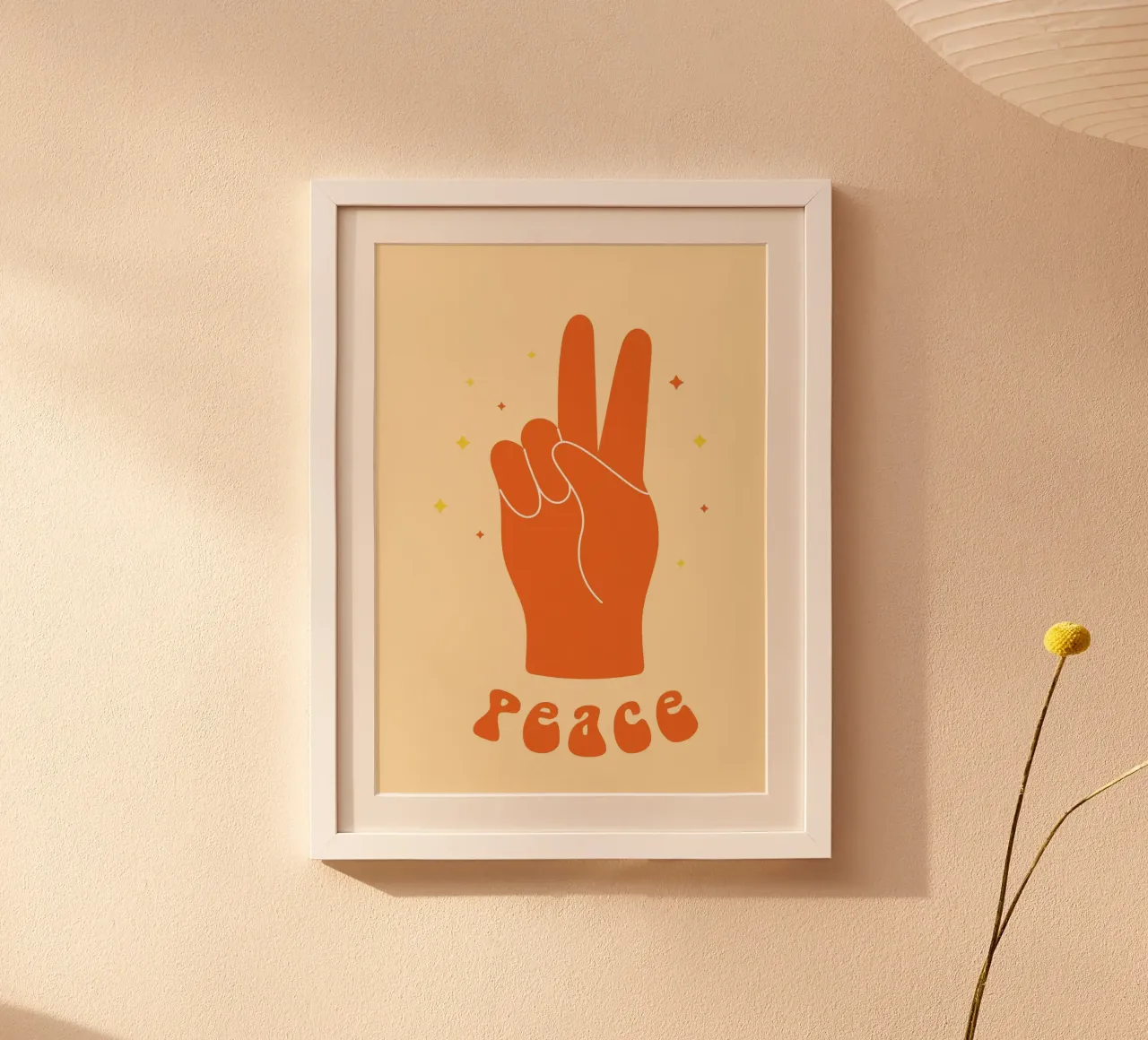 Design grafico groovy | Segno di pace stampato a mano carta hahnemühle da NorwesClub