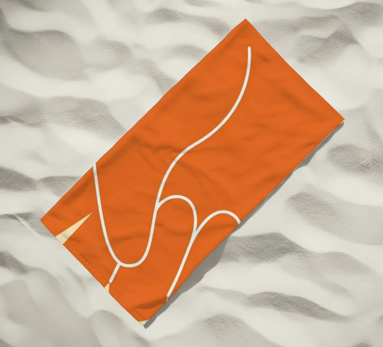 Design grafico groovy | Segno di pace stampato a mano telo mare da NorwesClub