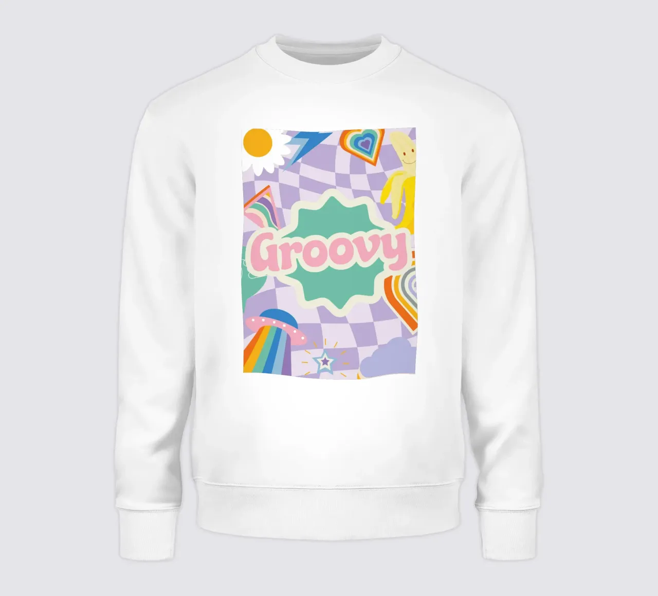 Botros Zaki Groovy Vibes - Impression d'art psychédélique sweat de NorwesClub