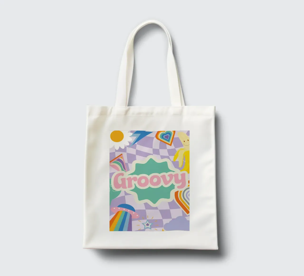 Botros Zaki Groovy Vibes - Psychedelischer Kunstdruck Jutebeutel von NorwesClub