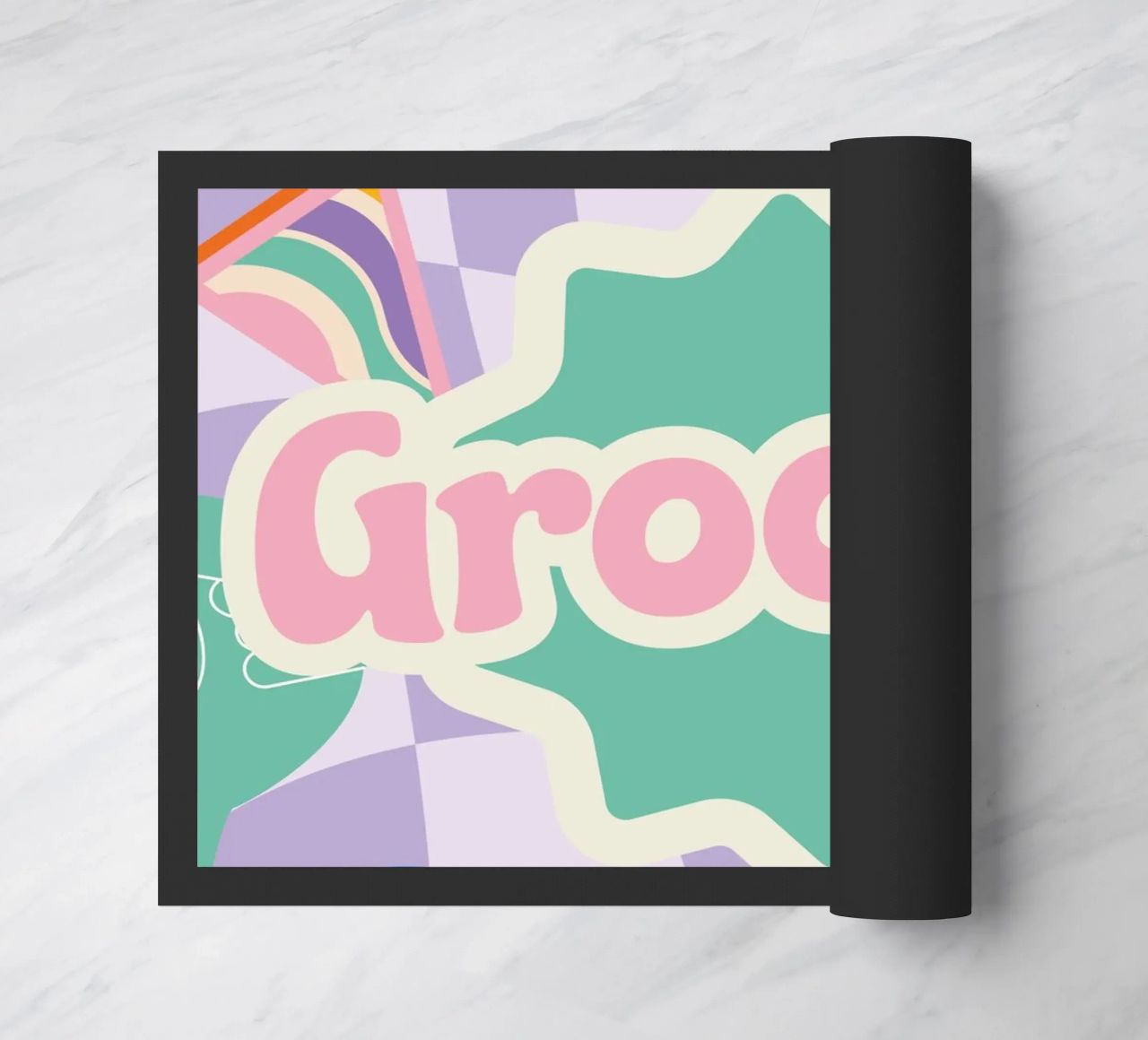 Botros Zaki Groovy Vibes - Psychedelic Art Print doormat by NorwesClub