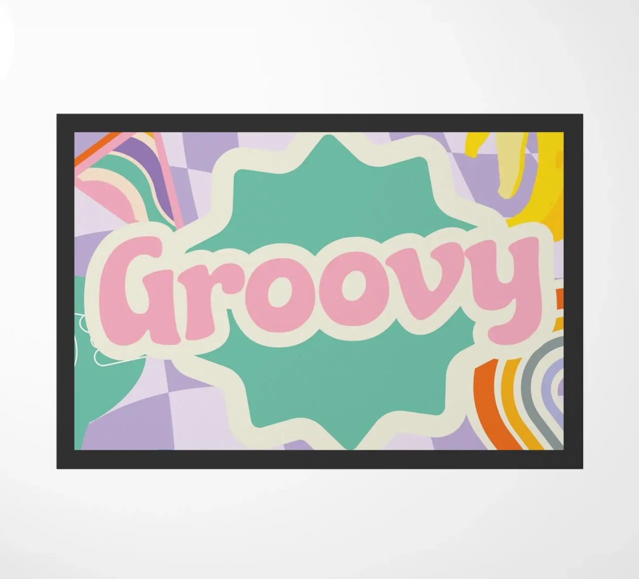 Botros Zaki Groovy Vibes - Psychedelischer Kunstdruck Fußmatte von NorwesClub