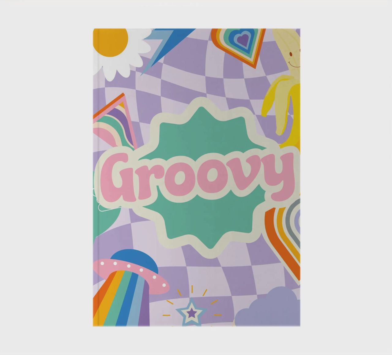 Botros Zaki Groovy Vibes - Psychedelic Art Print notebook by NorwesClub