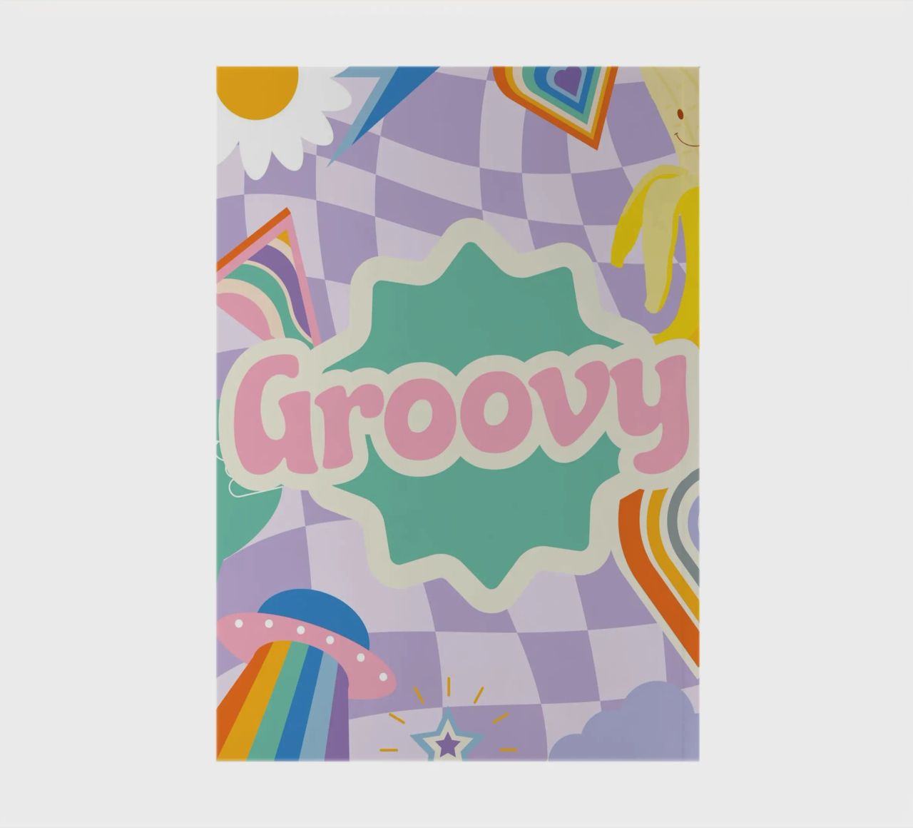 Botros Zaki Groovy Vibes - Psychedelic Art Print notebook by NorwesClub