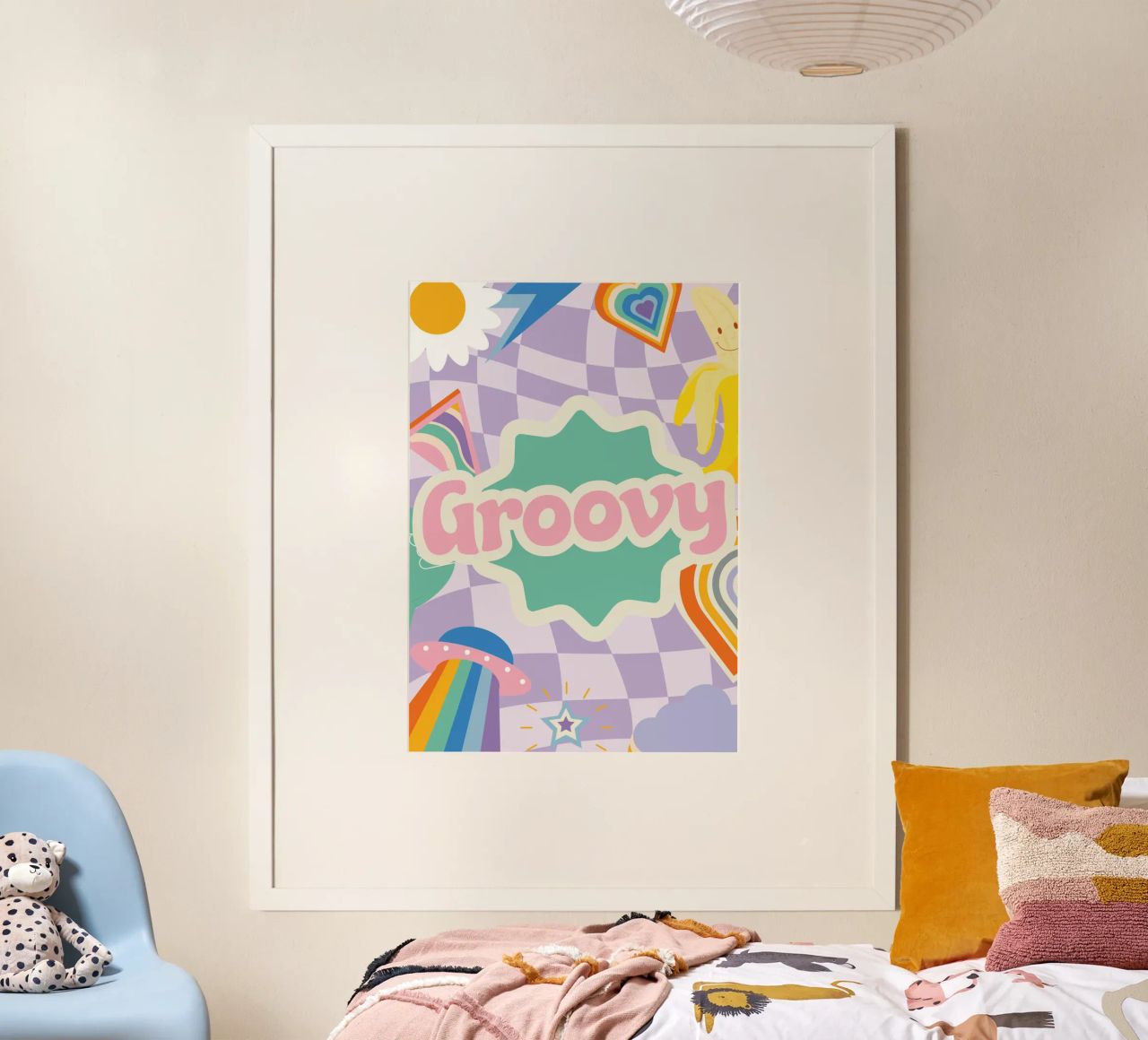 Botros Zaki Groovy Vibes - Psychedelic Art Print hahnemühle by NorwesClub