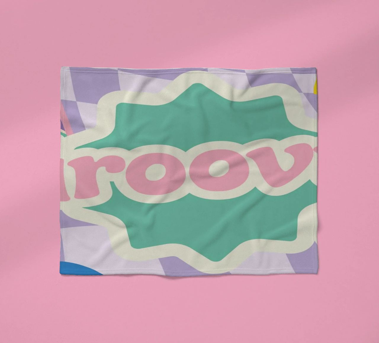 Botros Zaki Groovy Vibes - Psychedelic Art Print fleece blanket by NorwesClub