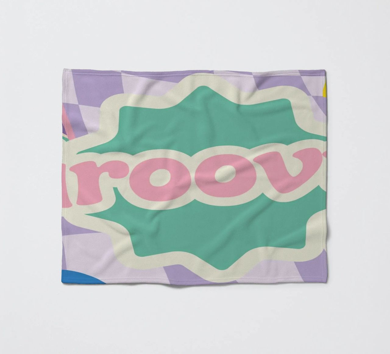 Botros Zaki Groovy Vibes - Psychedelic Art Print fleece blanket by NorwesClub