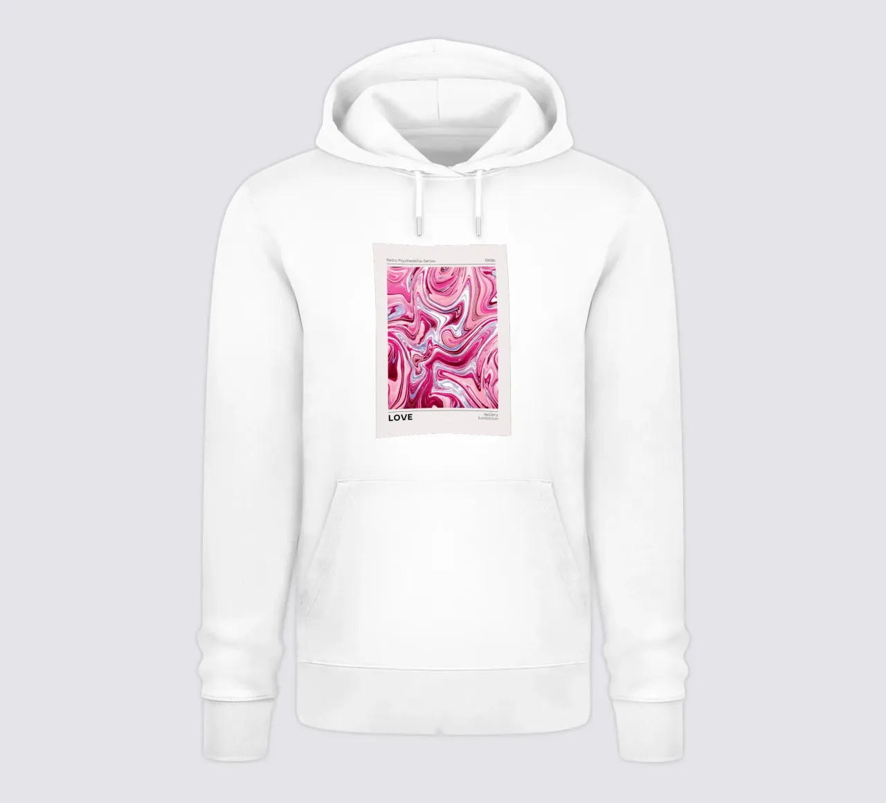 Retro Psychedelia | Fluid LOVE Impresión abstracta sudadera con capucha de NorwesClub