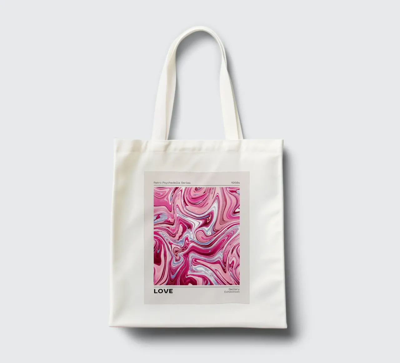Retro Psychedelia | Fluid LOVE Abstract Print tote bag by NorwesClub