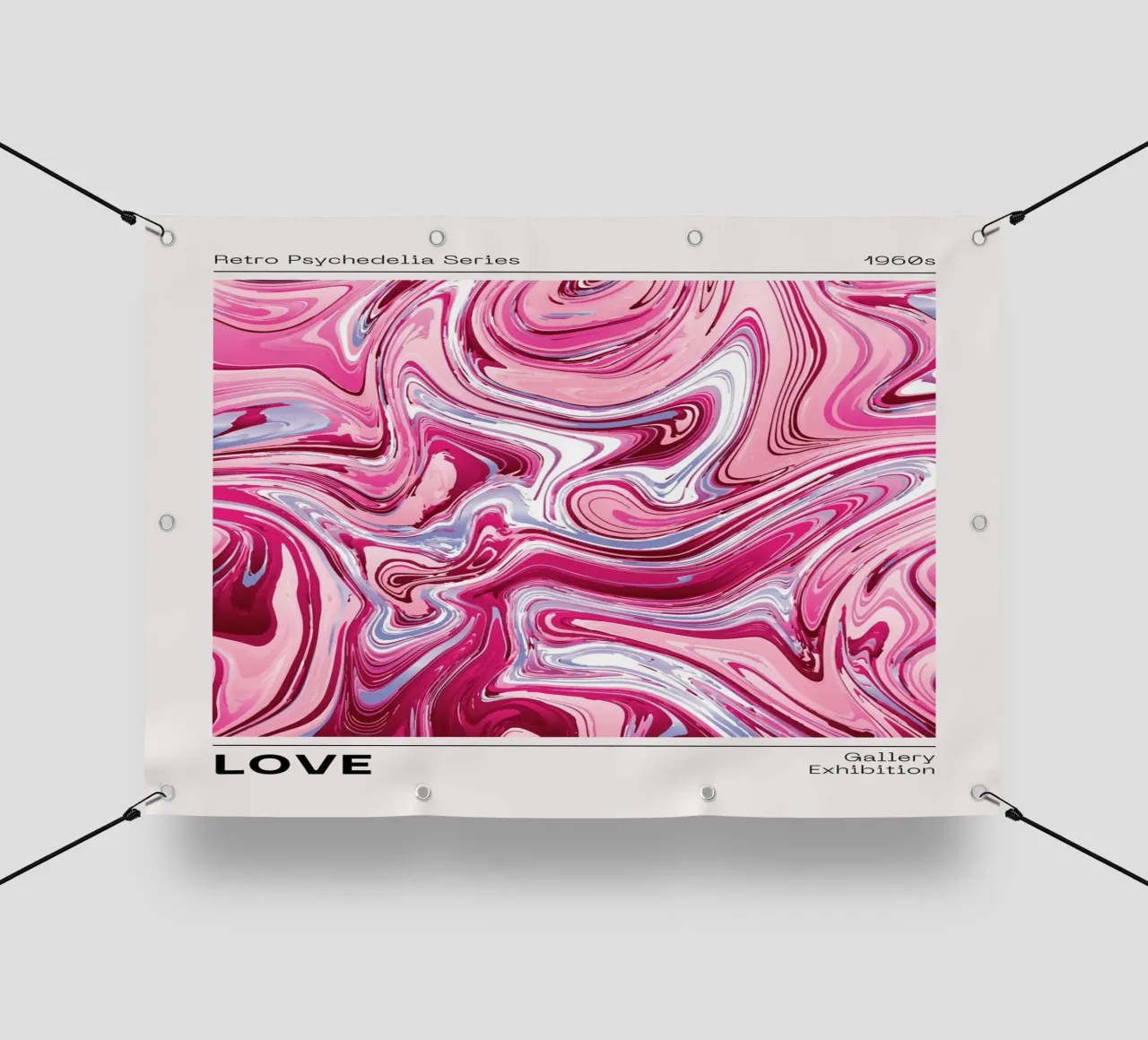 Retro Psychedelia | Fluid LOVE Abstract Print pvc cover by NorwesClub
