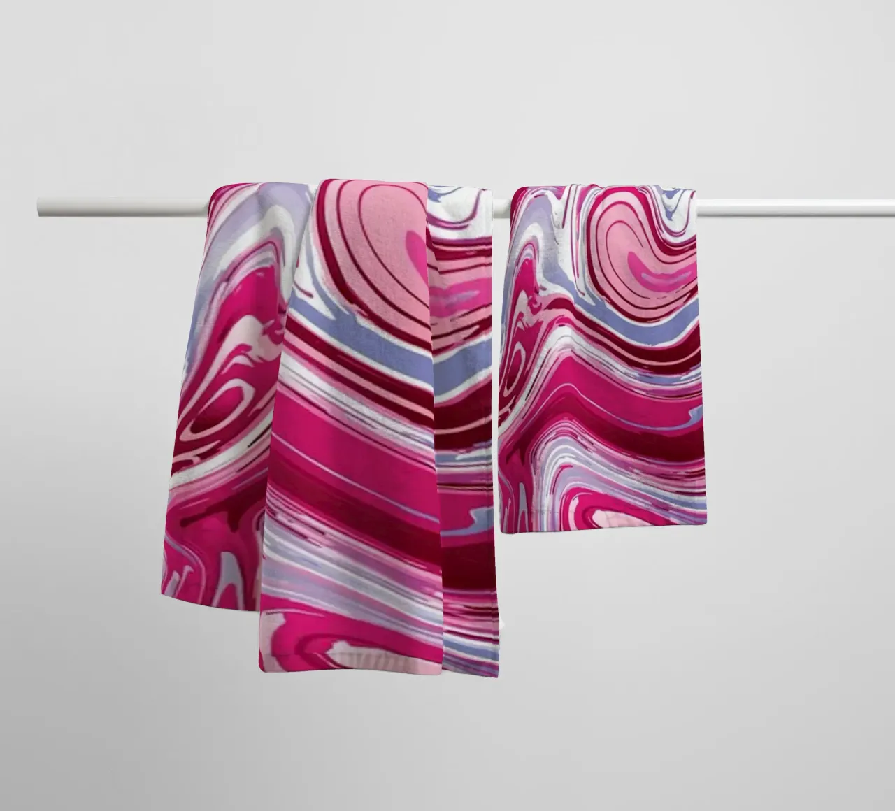 Retro Psychedelia | Fluid LOVE Abstract Print towel by NorwesClub