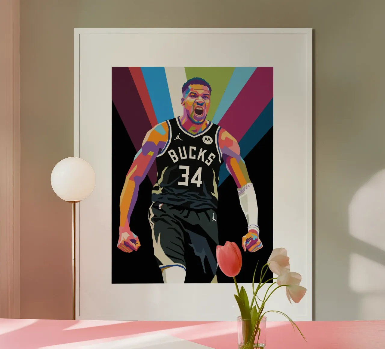 Giannis Antetokounmpo artistic design carta hahnemühle da Hantamrata