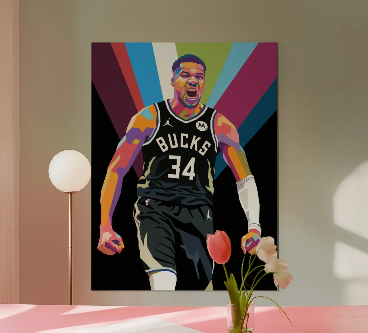 Giannis Antetokounmpo artistic design carta hahnemühle da Hantamrata